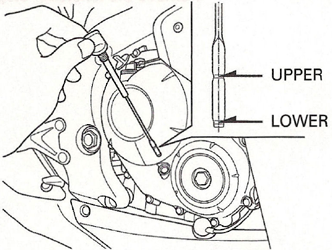 How to check oil level on honda motorcycle #2